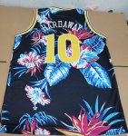 NBA 10 Hardaway warriors floral Maillot personnalisé imprimé